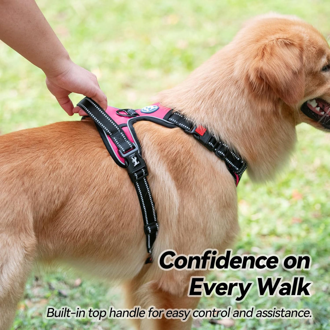 PoyPet No Pull Dog Harness, No Choke Front Lead Dog Reflective Harness