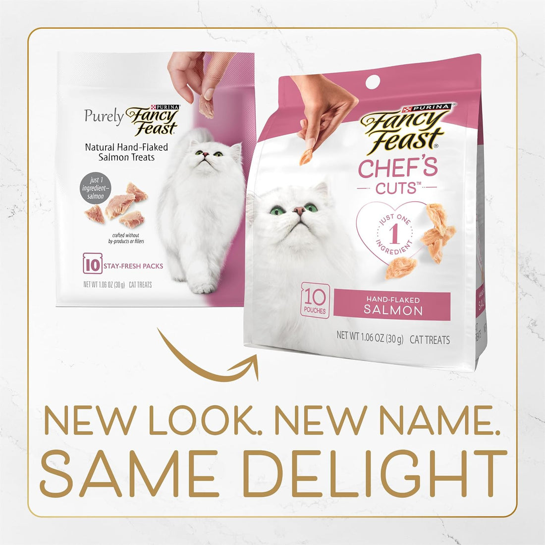 Purina Fancy Feast Purely Hand-Flaked Salmon Cat Treats, Real Fish