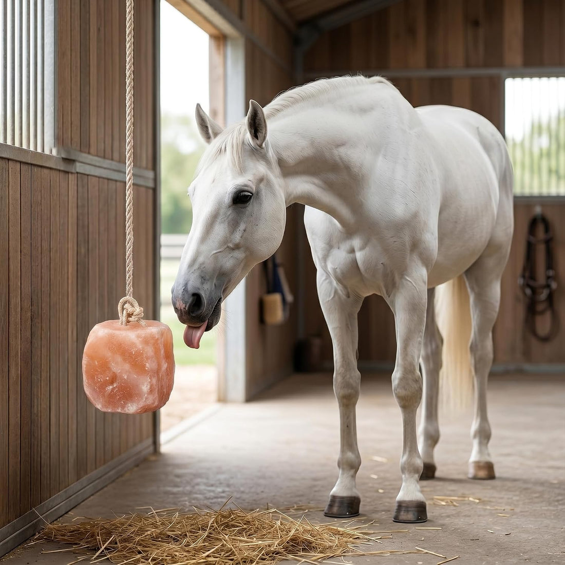 6 Himalayan Salt Block for Horses with Rope Natural Horse Salt Lick