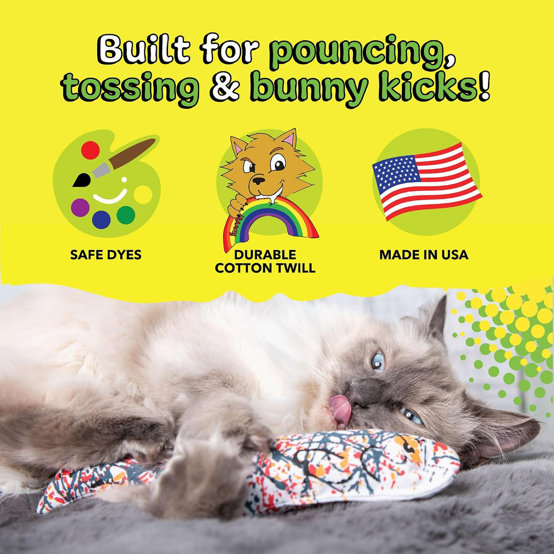 Yeowww! Catnip Pollock Fish Catnip Cat Toy - 10 in Kicker Toy for cats