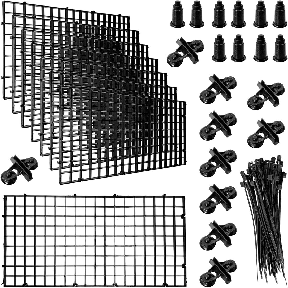 soujkooy 8Pcs Fish Tank Divider, Plastic Aquarium Egg Crate Grid