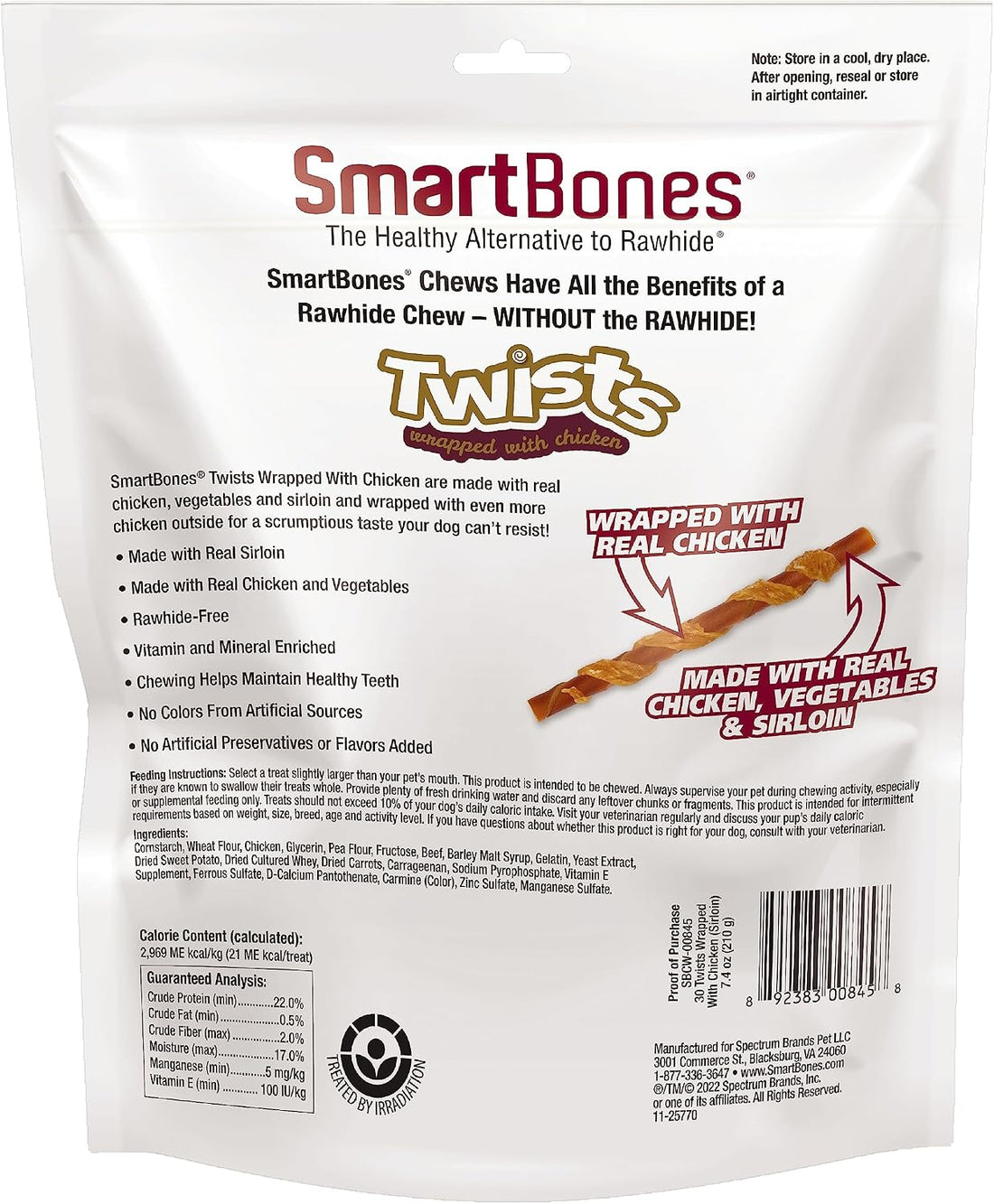 SmartBones Twists Wrapped with Chicken Made with Real Water Buffalo