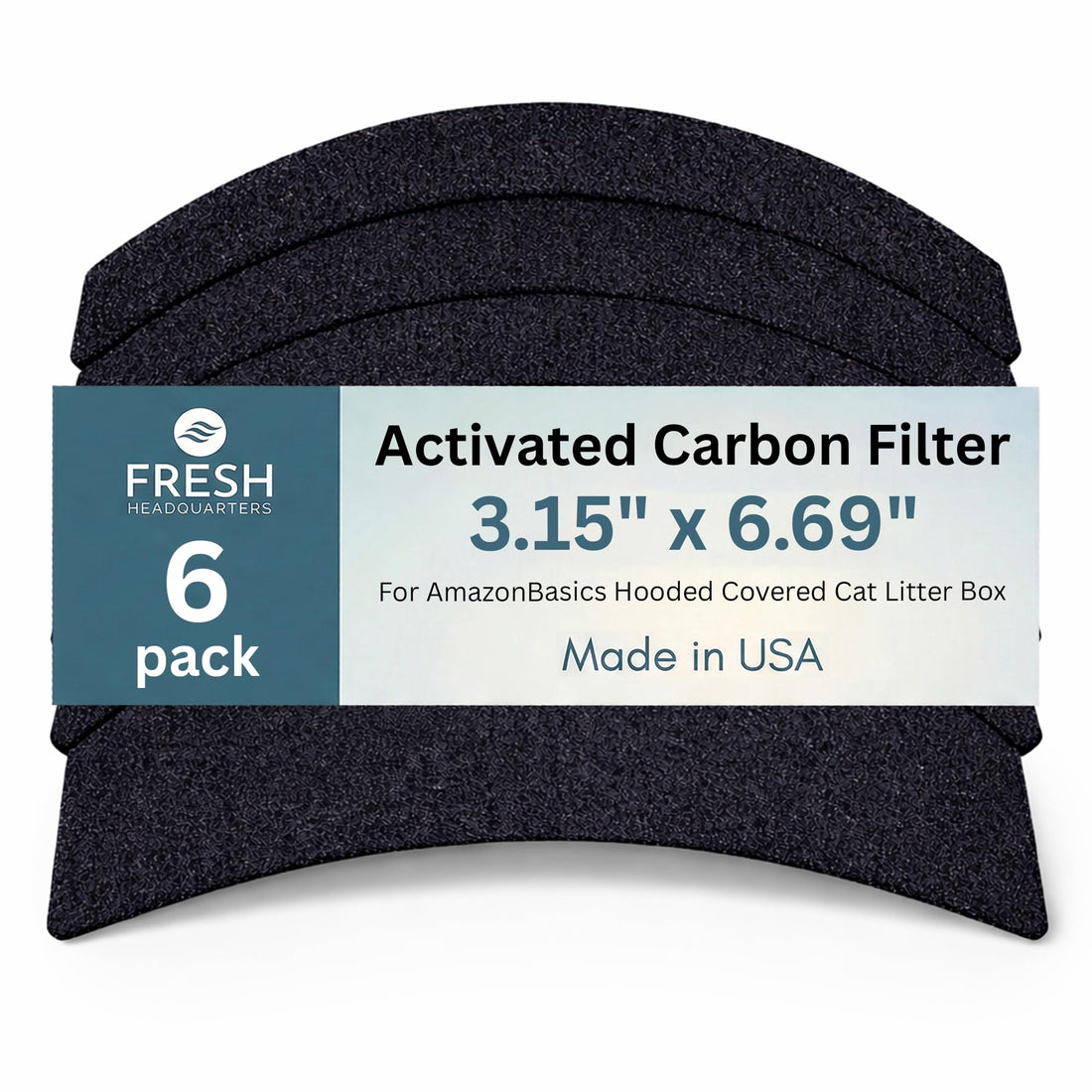 Fresh Headquarters 6-Pack Cat Litter Box Filter Replacement