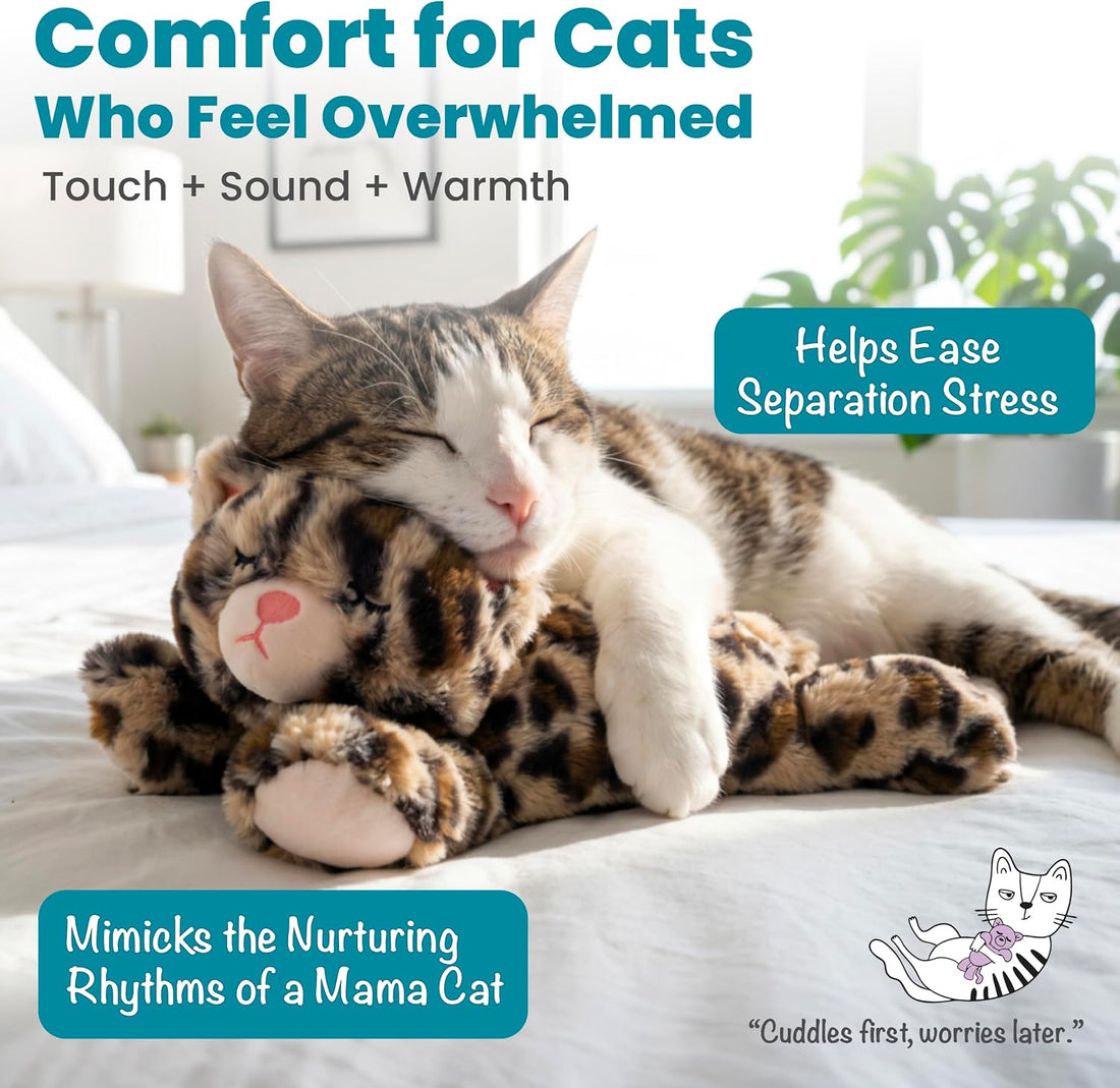 Catstages Calming Kitty Pal Cat Toy - Plush with Purring, Heartbeat