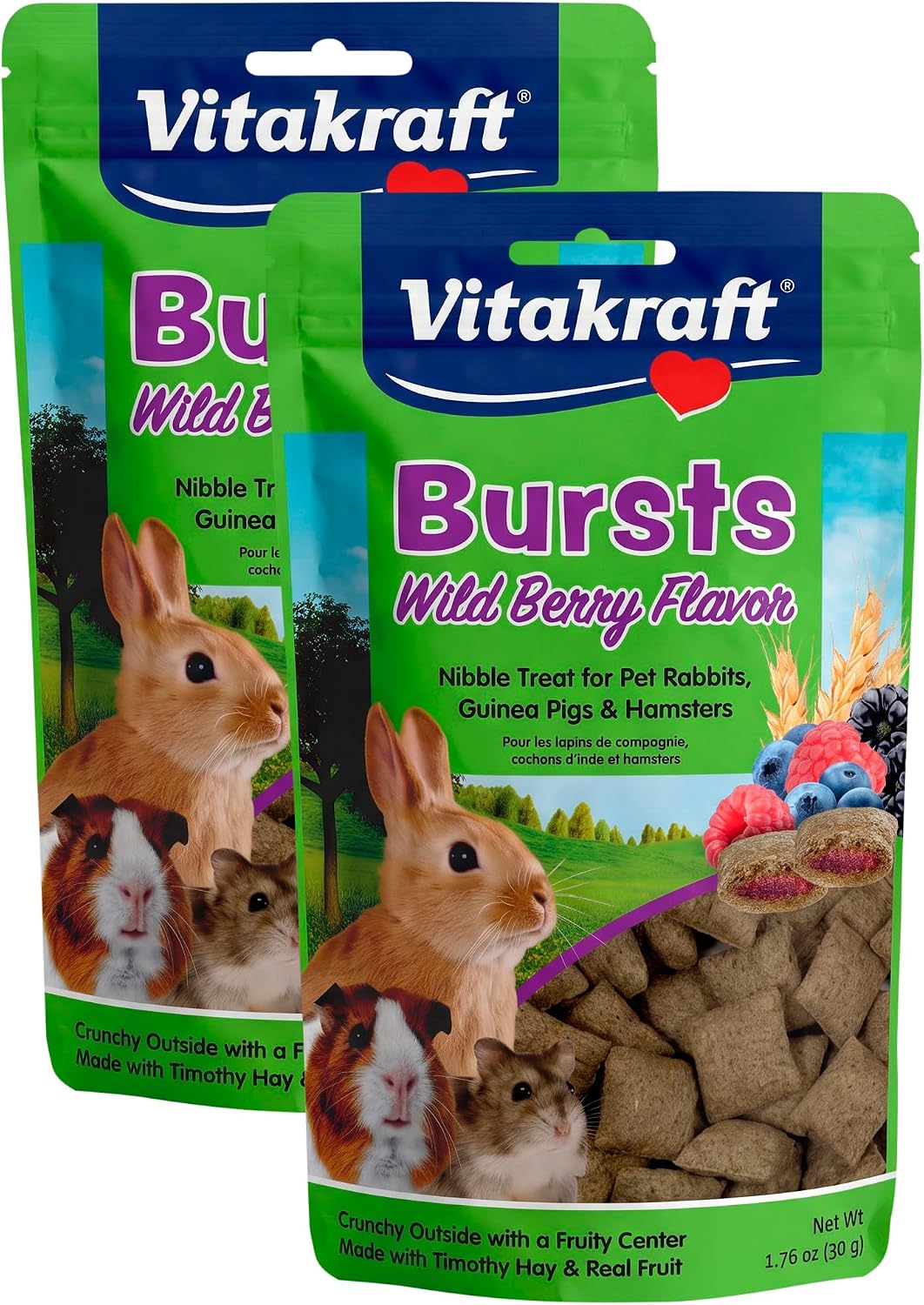 Vitakraft Bursts Small Animal Treat Wildberry Flavor 1.76 oz