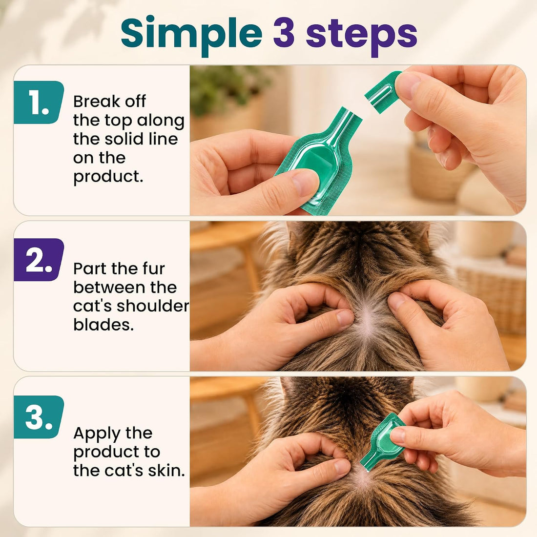 12Pcs Cat Flea&Tick Topical Drops