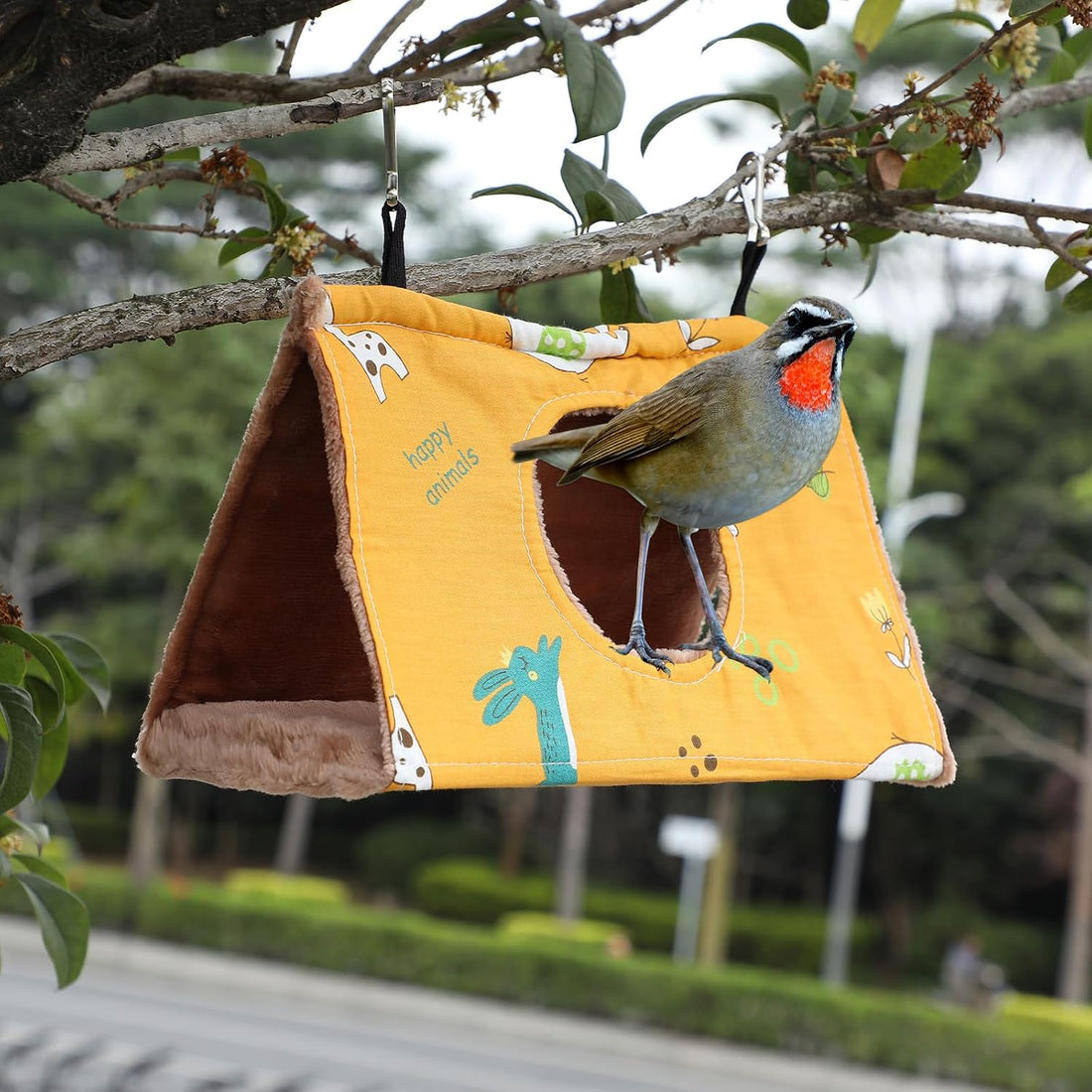 2 Pack Large Warm Bird Bed for Cage, Hanging Plush Nest House