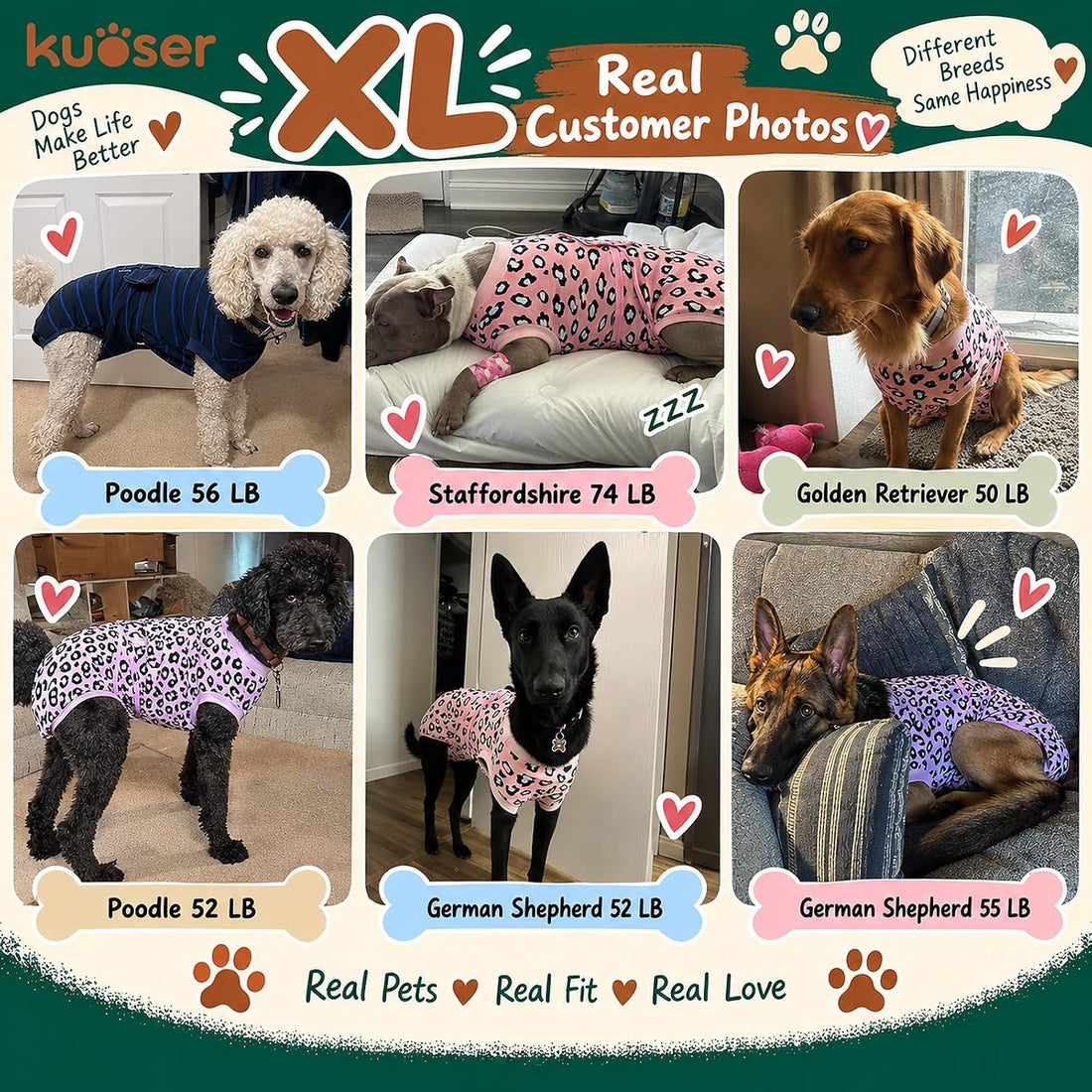 Kuoser Dog Recovery Suit for Dogs After Surgery,Professional Surgical