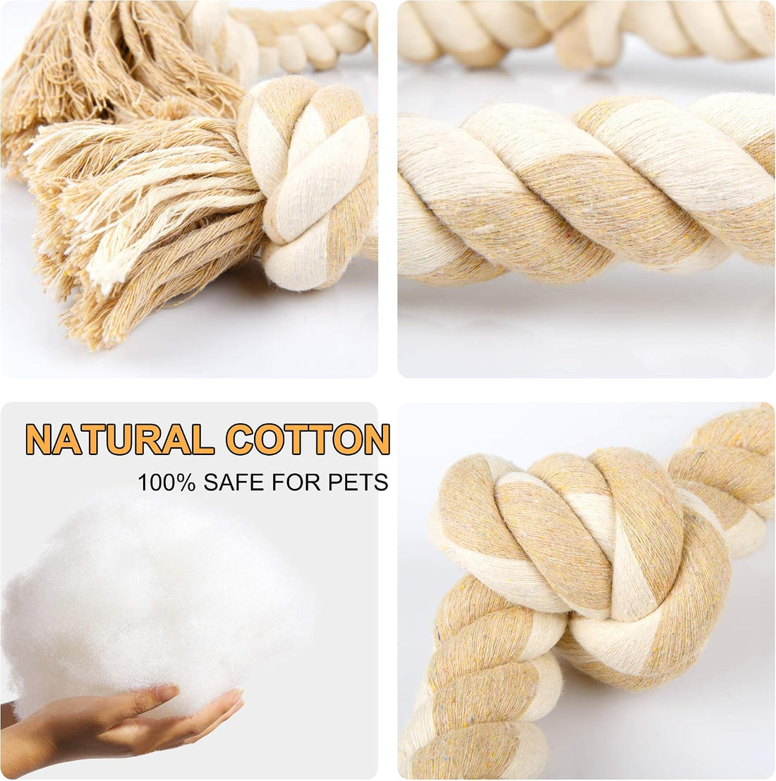 Fida Dog Rope Toys for Large/Medium Aggressive Chewers