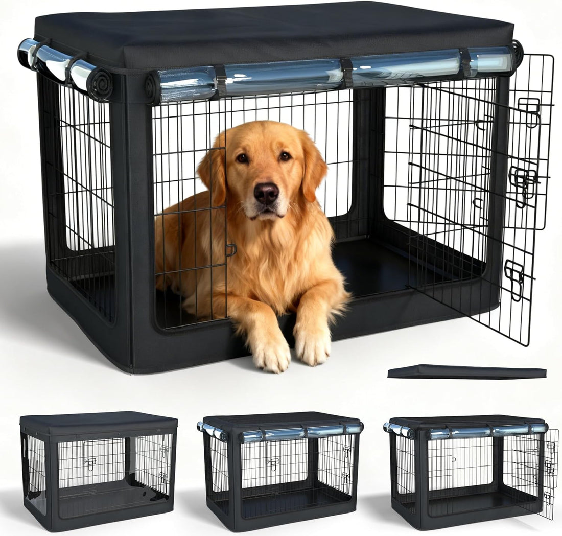 48 Inch Dog Crate Cover,1680D Heavy Duty Waterproof Oxford Kennel