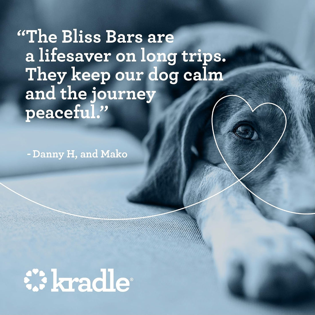 Kradle Bliss Bars for Dogs - Peanut Butter Flavored Calming