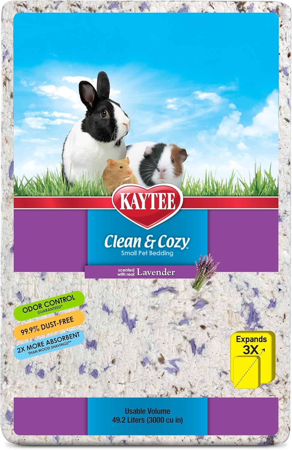 Kaytee Clean & Cozy Lavender Paper Bedding for Guinea Pigs