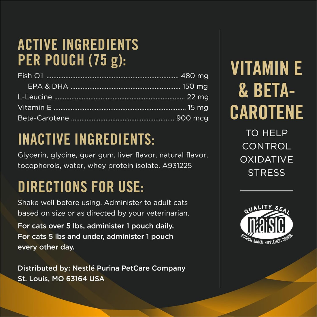 Purina Pro Plan Veterinary Joint Care Adult Cat Supplement, Liquid