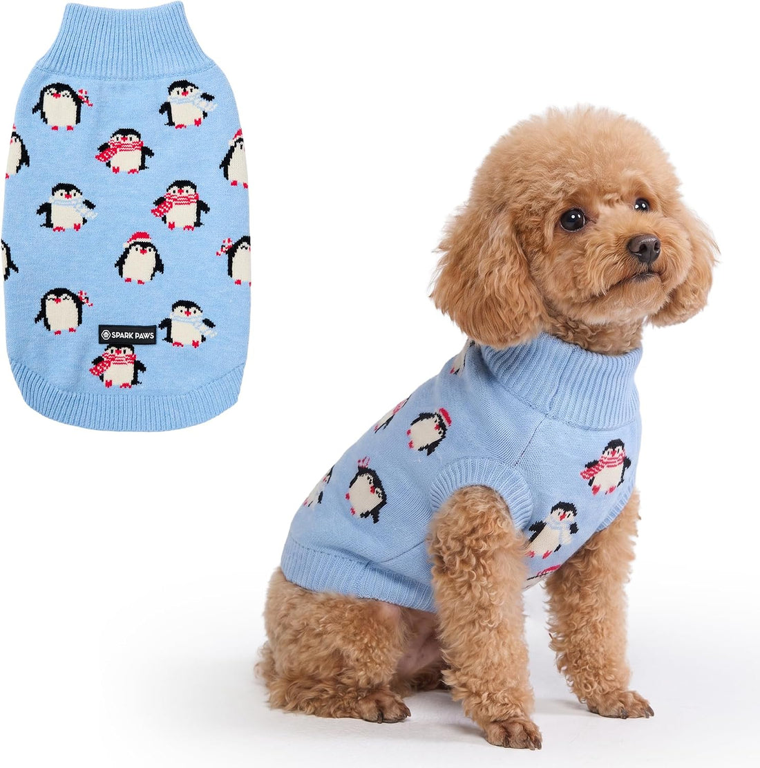 Spark Paws Knit Dog Sweater - Winter Dog Clothes, Small Medium Large