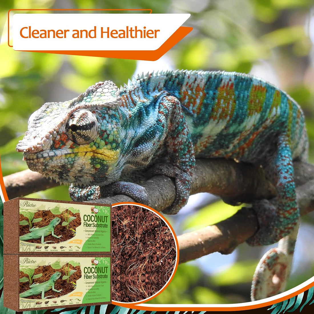 Riare 2 Pack Natural Coconut Fiber Substrate