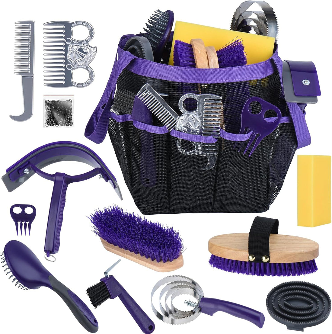 Horse Grooming Kit 13 Piece, Horse Brushes for Grooming Supplies Set