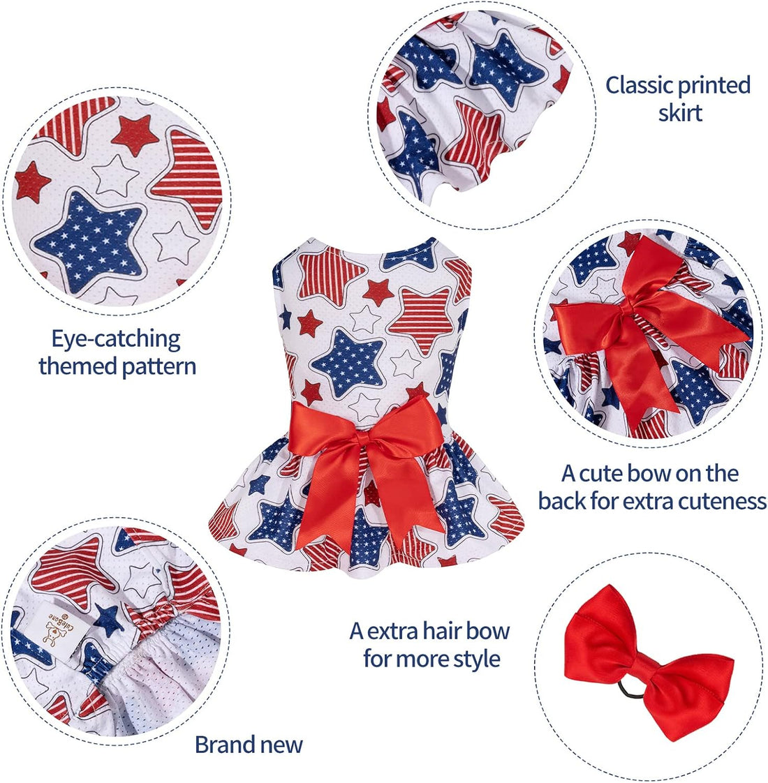 CuteBone Dog Mesh Dress Puppy Sundress Pet Outfit Summer Fashion