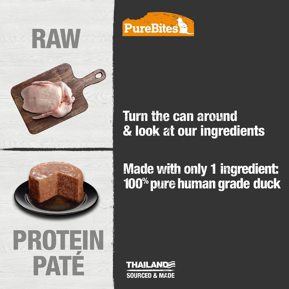 PureBites Duck Pate for Cats, 2.5 oz, Case of 12