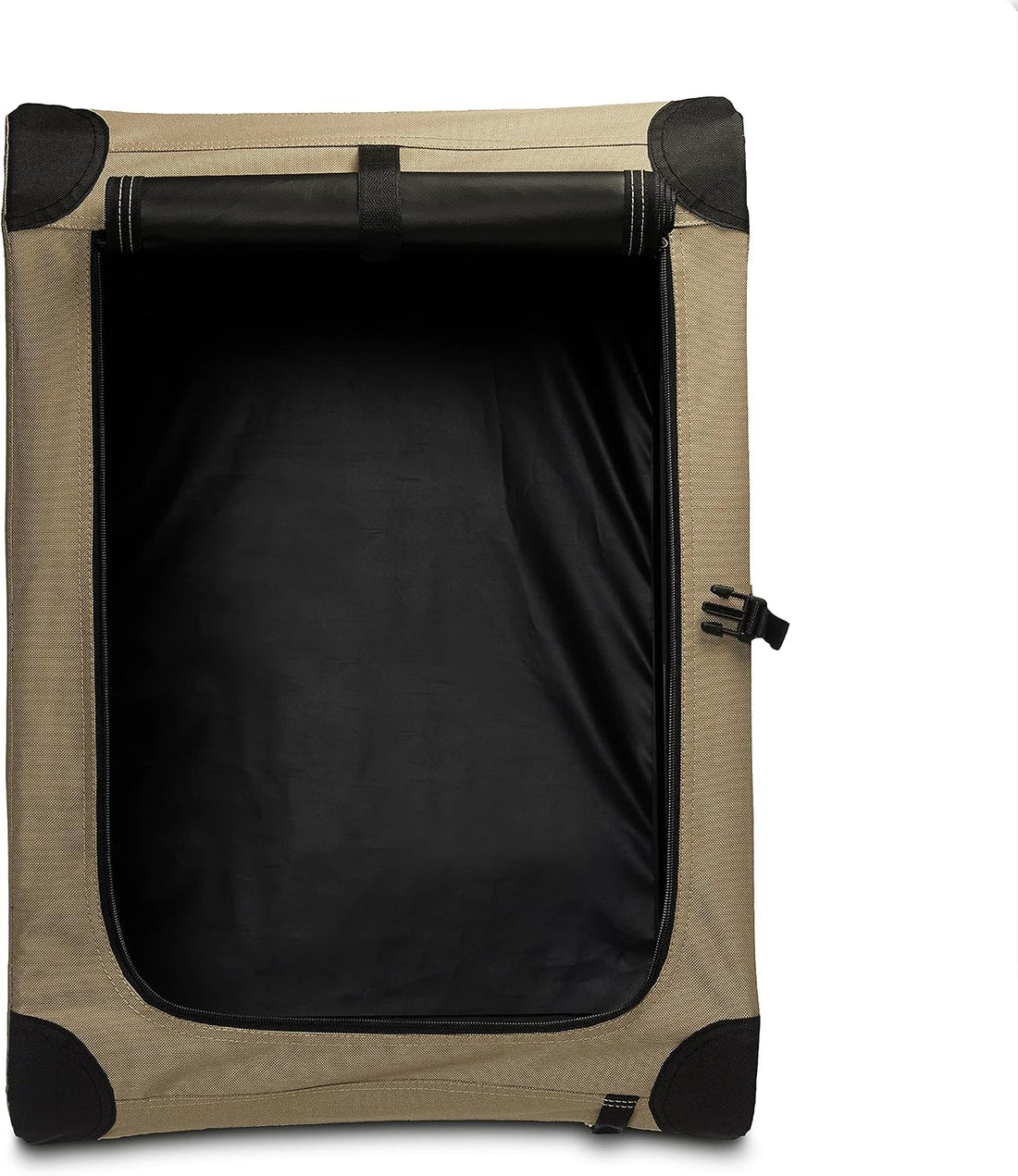 Portable Folding Soft Dog Crate, Double Door
