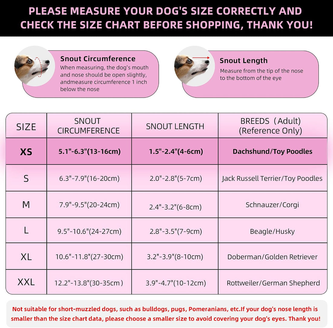 Dog Basket Muzzle to Anti Prevent Barking Biting Chewing Scavenging