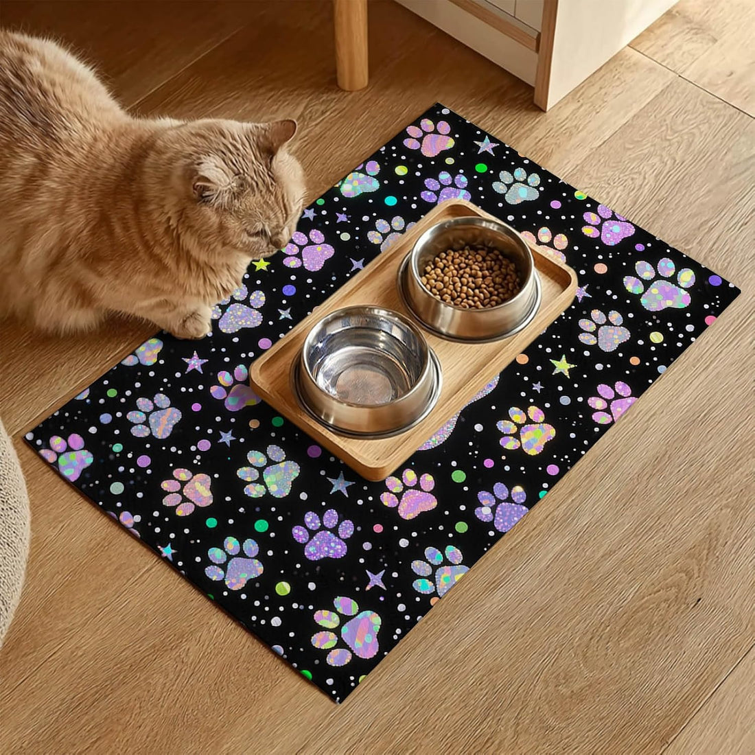 HOMETITUTE Pet Feeding Mats Cat Mat for Food and Water 20" x 12"