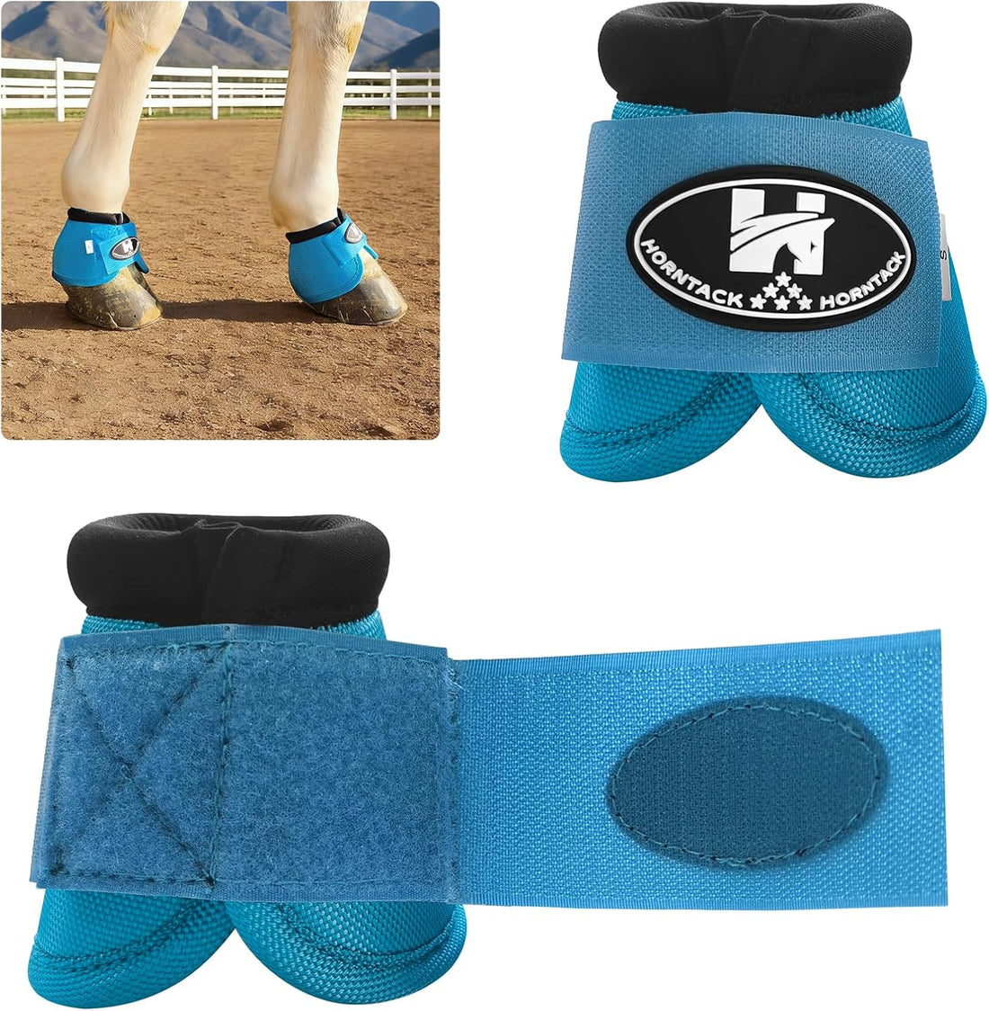 Horse Bell Boots for Outdoor Sports(Raspberry, XL)