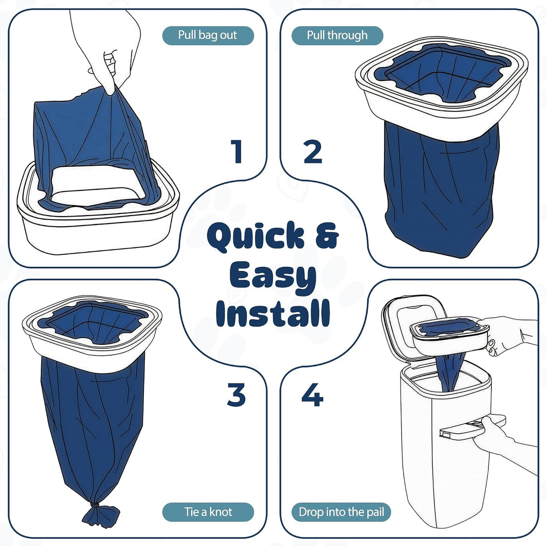 Cat Litter Refill Bags Compatible with Litter Genie Standard
