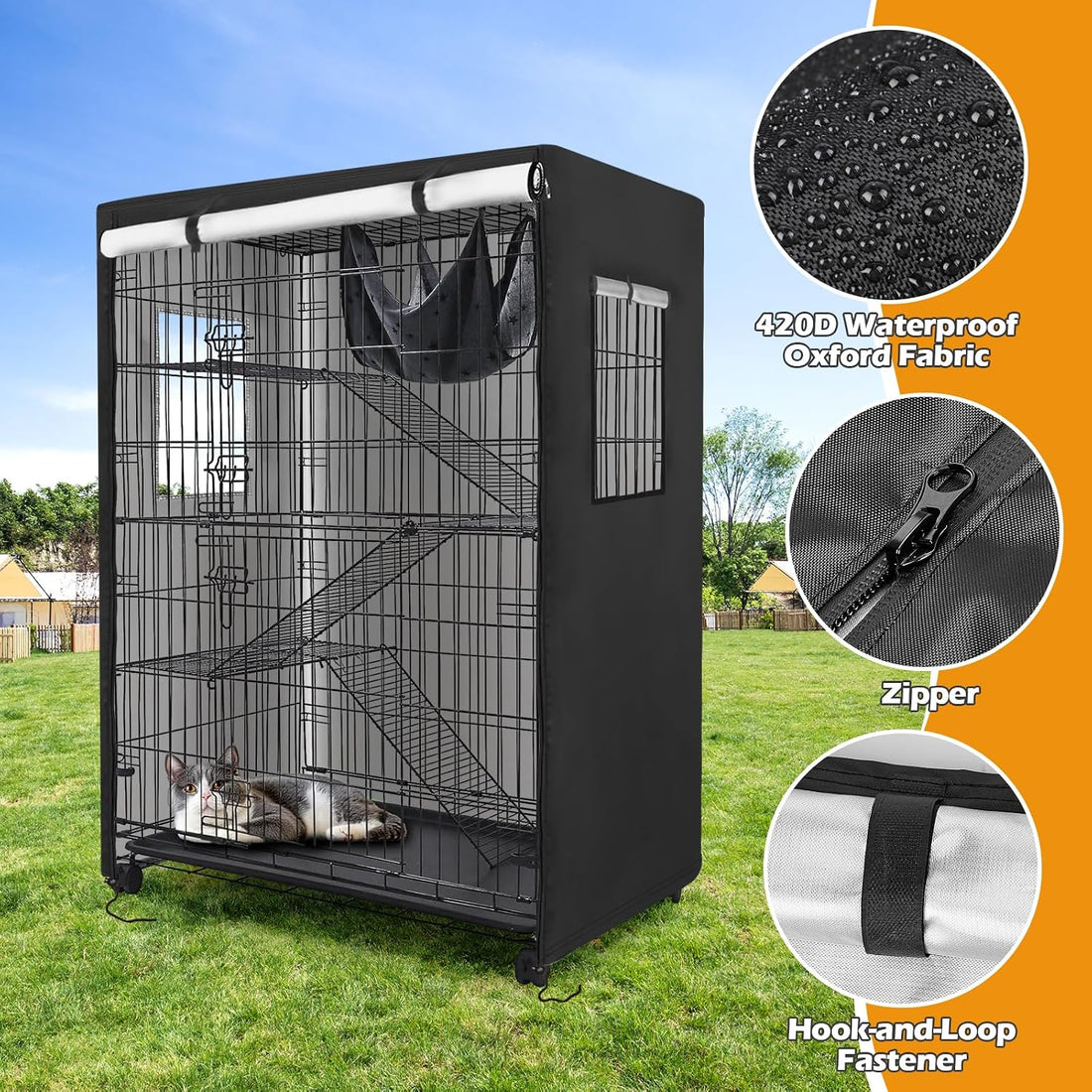 Colewin Catio Cover, 37" L x 23.5" W x 50" H Waterproof Cover