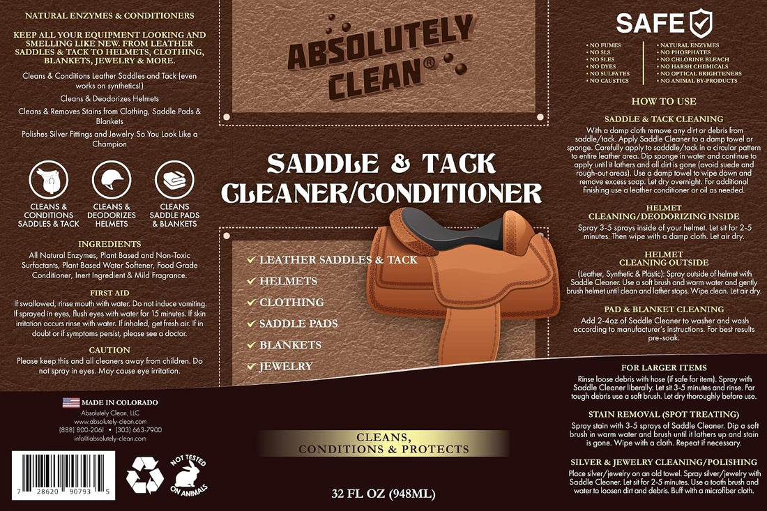 Absolutely Clean Amazing Saddle Soap Spray for Leather Cleaning