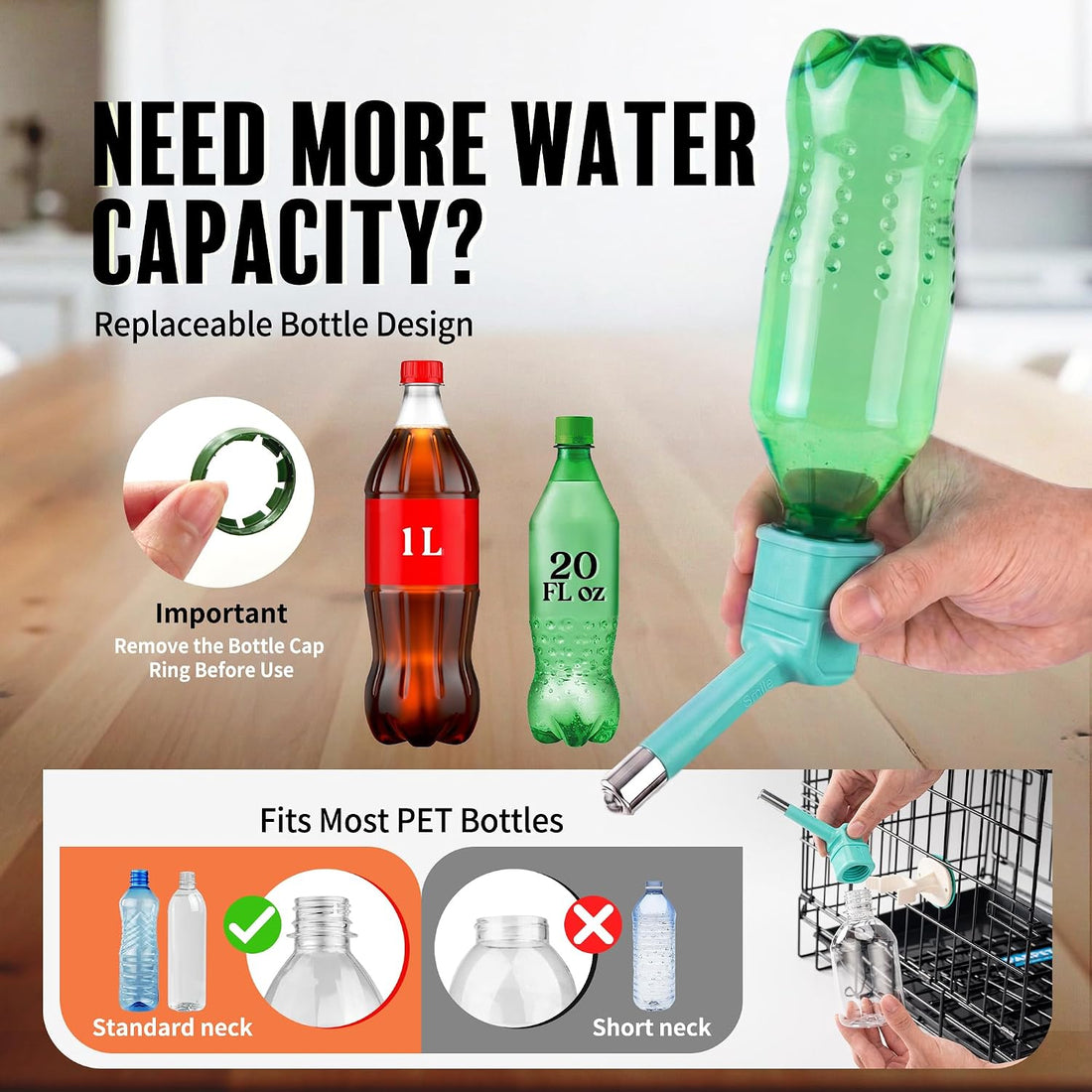 Choco Nose No-Drip Water Bottle for Small Pets