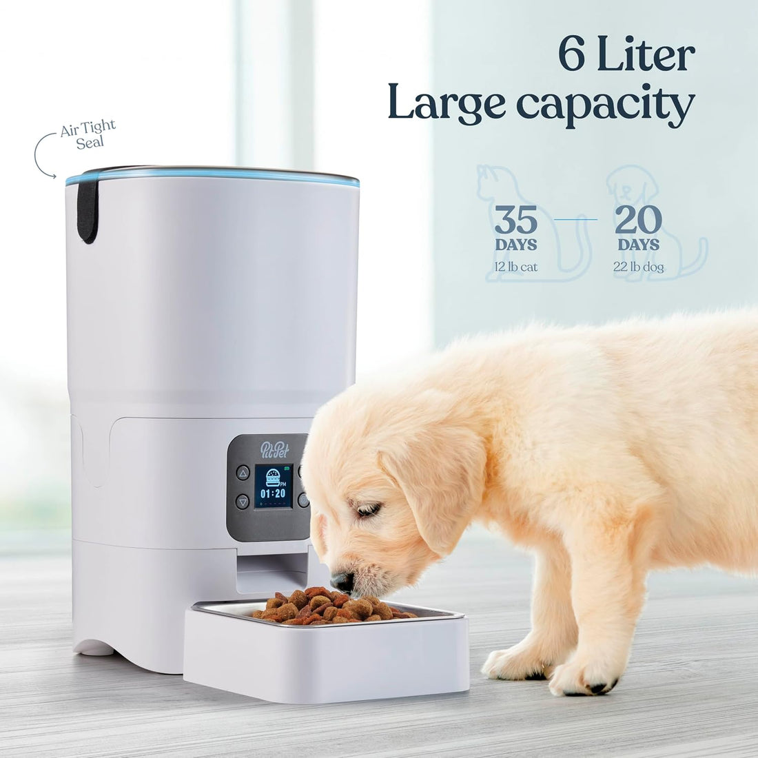 Smart Automatic Cat Feeder - 6-L Reliable Automatic Cat Food