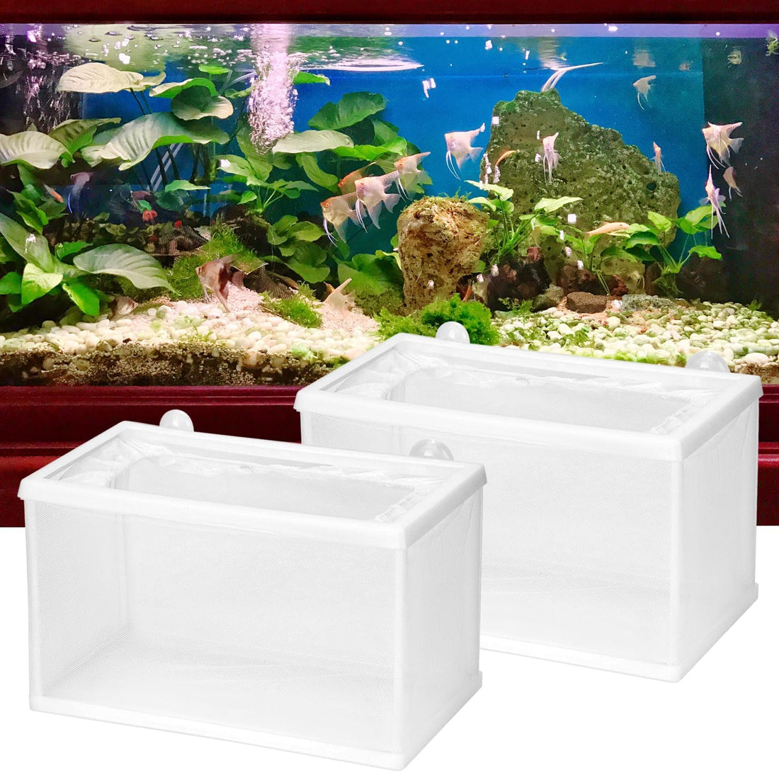 QWORK Fish Tank Breeder Net Mesh with Plastic Frame