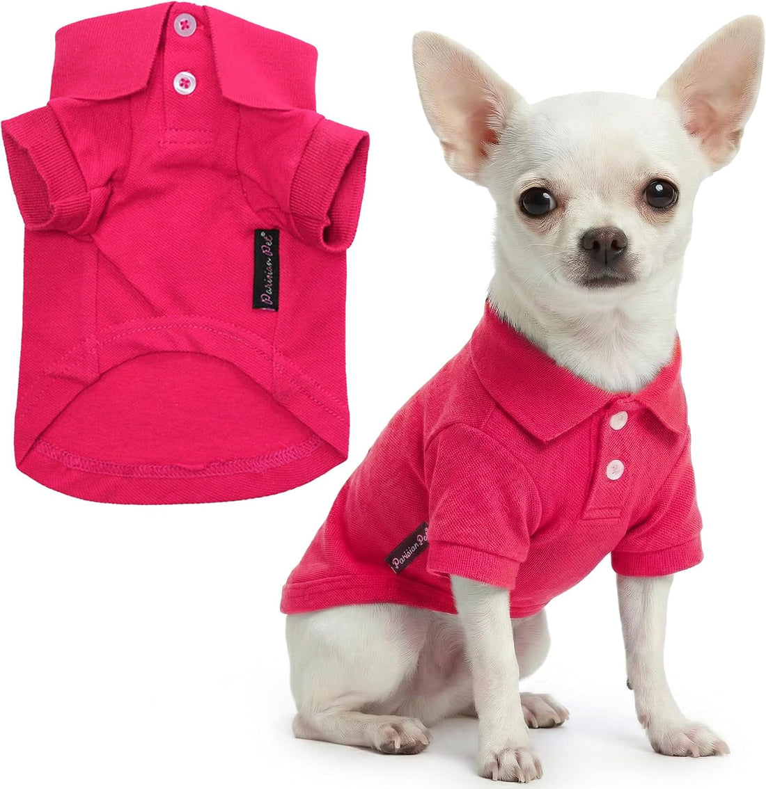 Parisian Pet Dog Polo Shirt – Classic Red Cotton Pet Apparel
