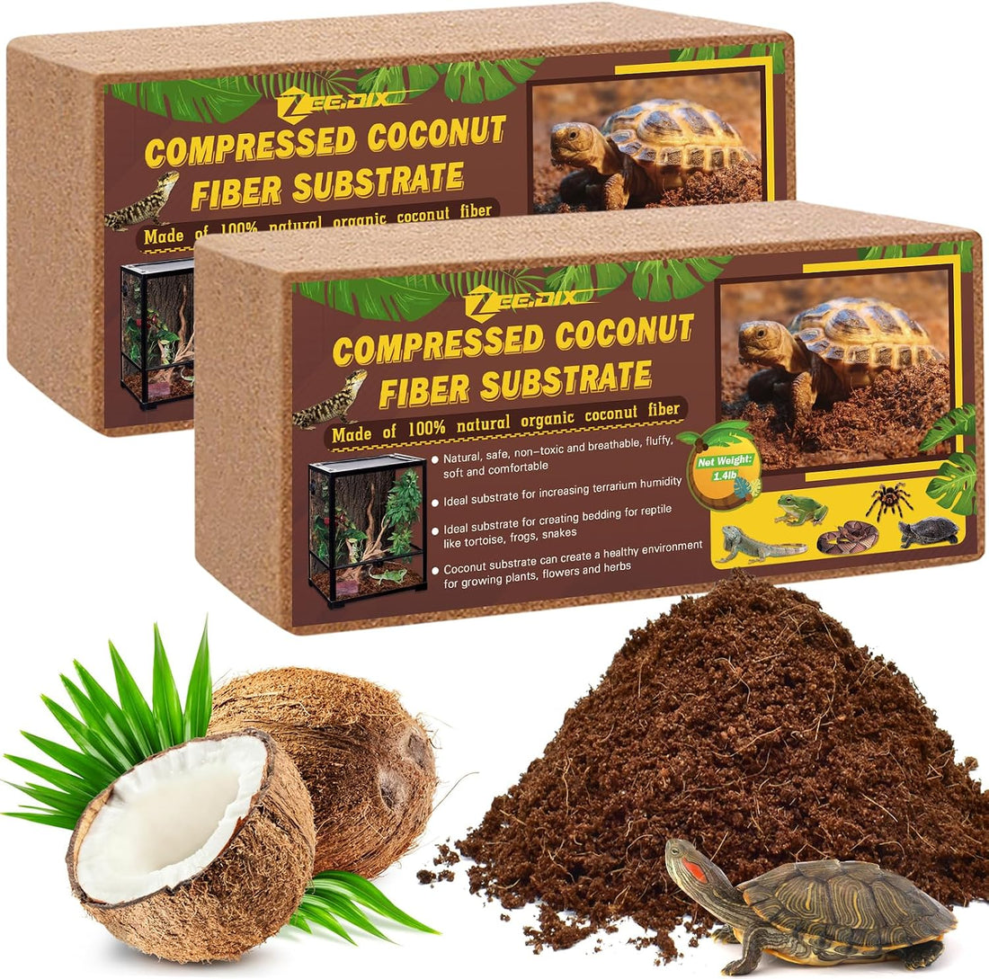 ZeeDix 2 Pack Coconut Fiber Substrate