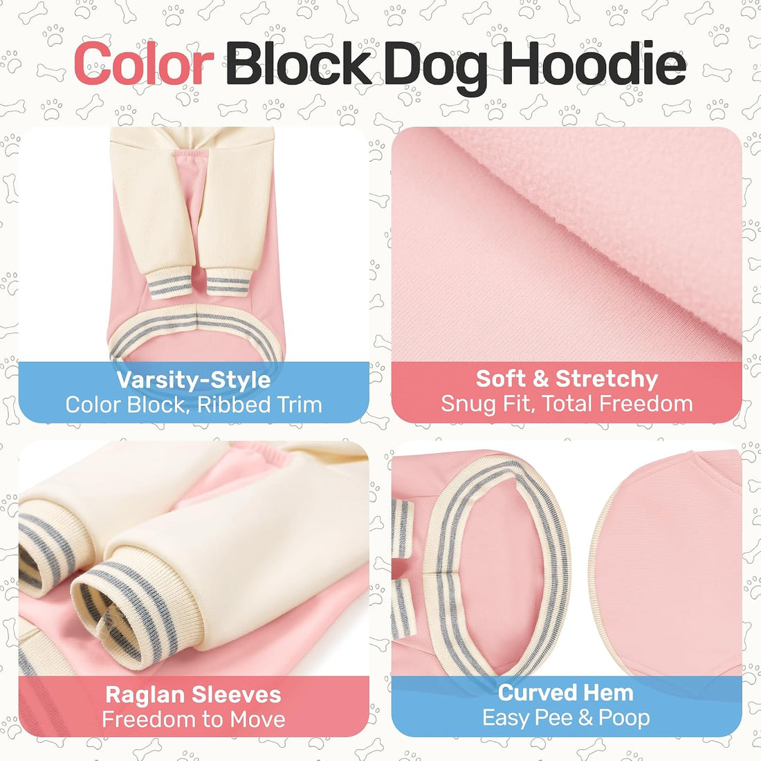 YUDODO Dog Hoodie for Small Dogs, Soft Pullover Dog Clothes