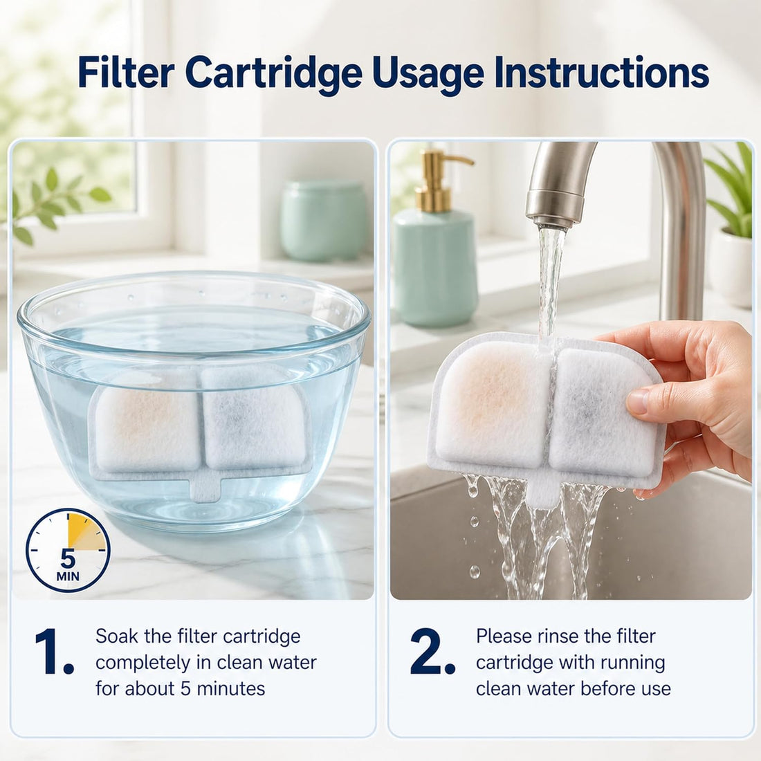 9 Pack Dog Water Fountain Filters Replacement Set