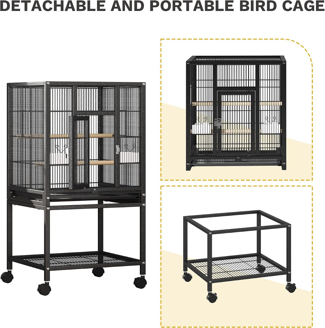 DWVO 41-inch Metal Bird Cage