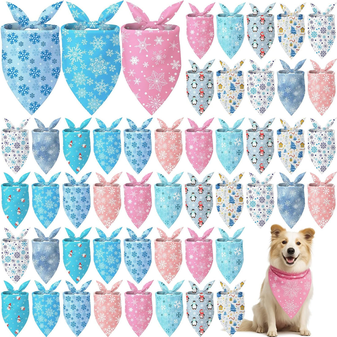 Weewooday 50 Pcs Halloween Dog Bandanas Bulk