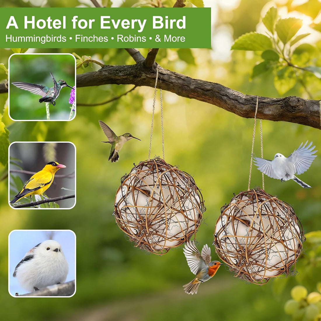 winemana Bird Nesting Material Holder for Hummingbirds