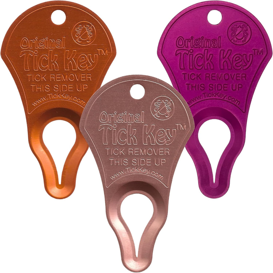 The Original Tick Key Tick Detaching Device, 3 Pack, Assorted