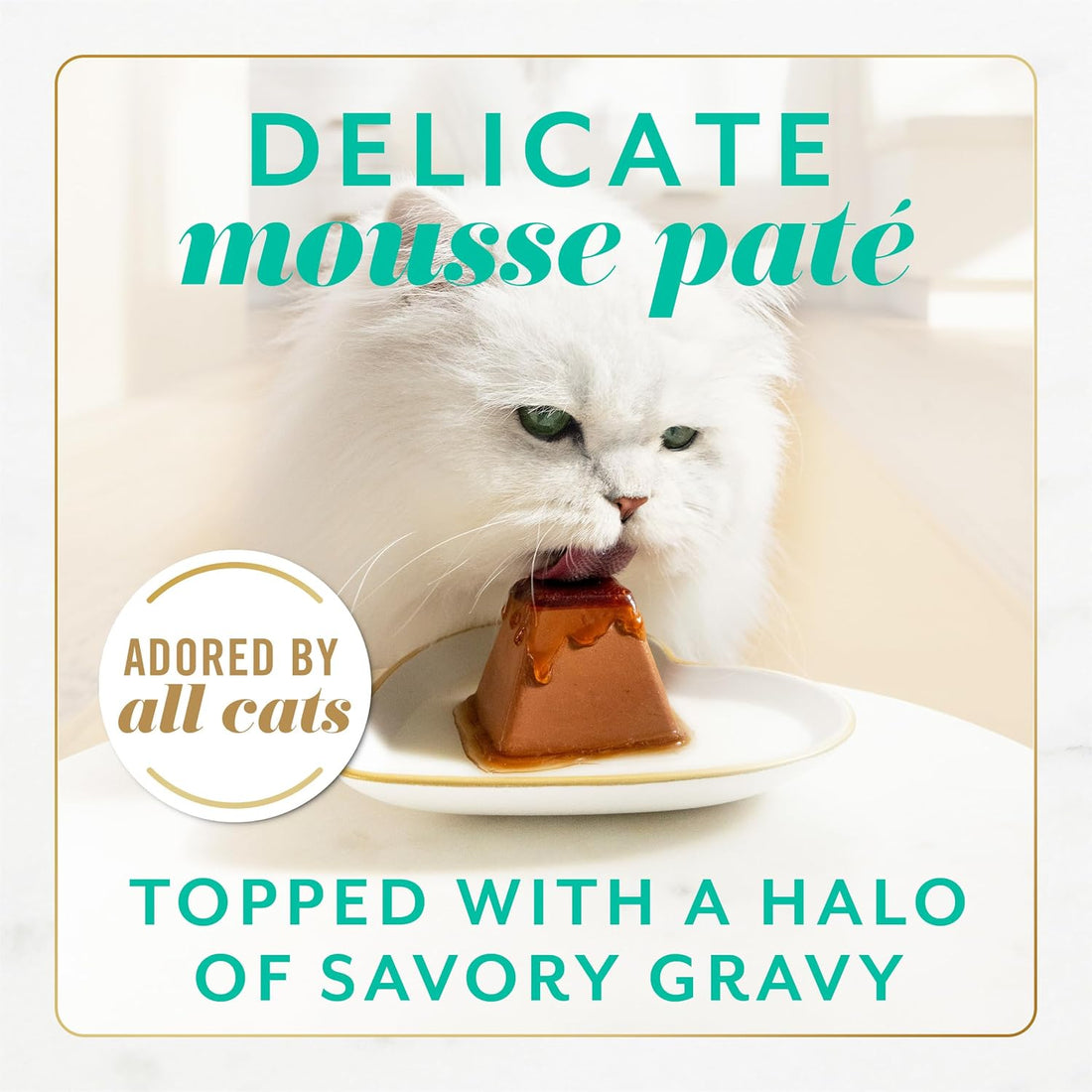Fancy Feast Gems Pate Cat Food Mousse With Tuna and a Halo of Savory