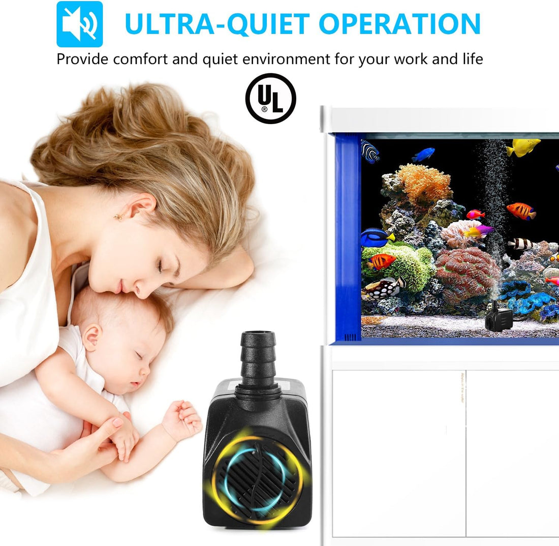 CWKJ 400GPH Submersible Fountain Water Pump for Pond Aquarium