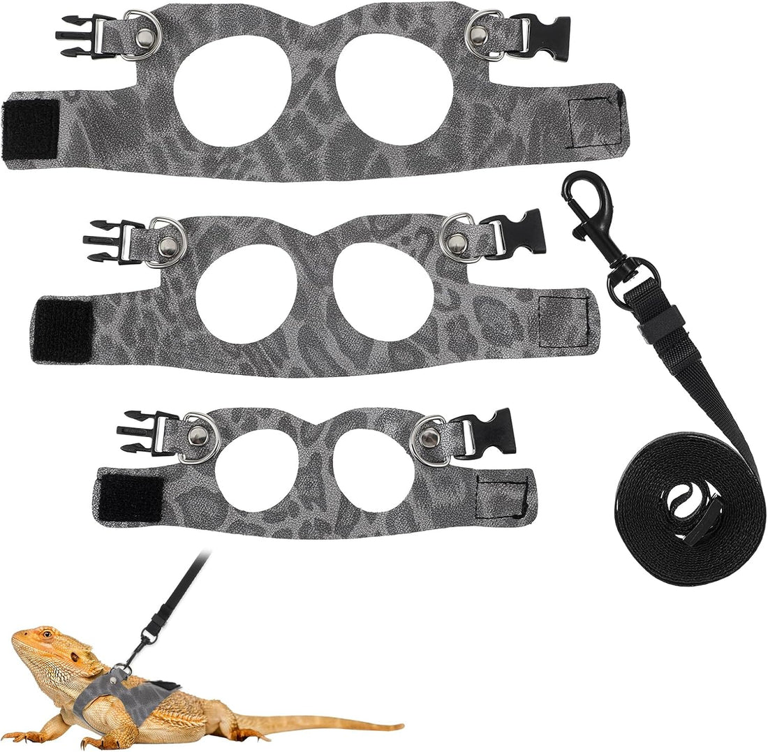 Oruola 3 Sizes Bearded Dragon Harness and Leash,for Beardeds Dragons