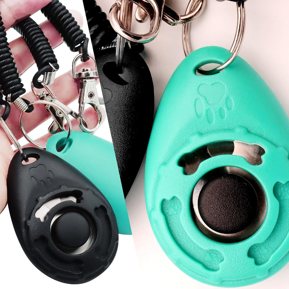HoAoOo Pet Training Clicker with Wrist Strap - Dog Training Clickers