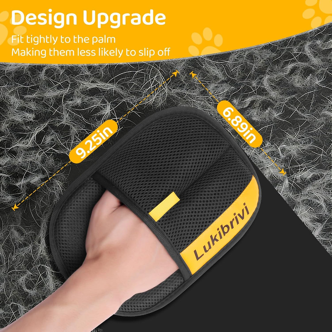 Pet Hair Removal Glove for Dogs & Cats