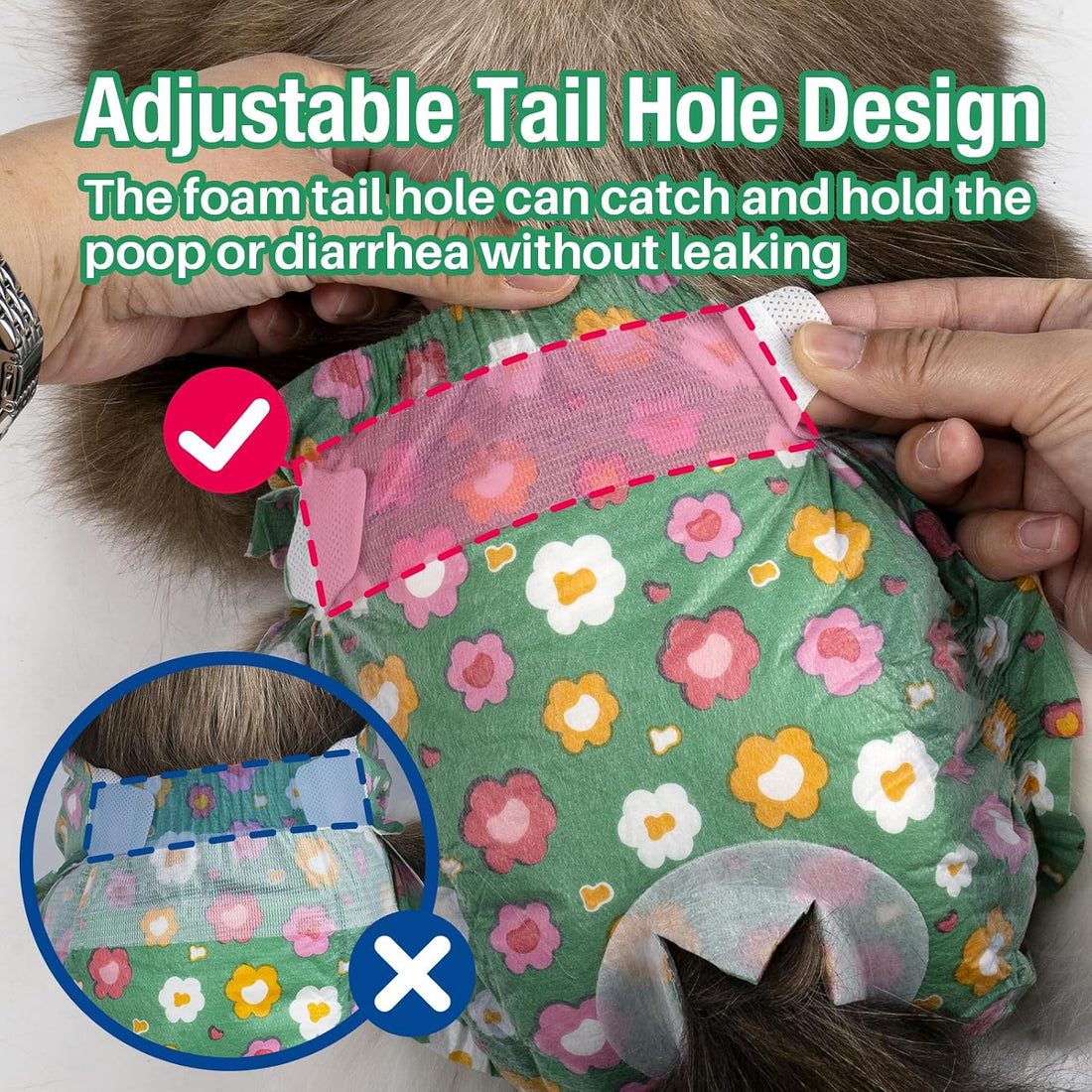 Pet Soft Disposable Cat Diapers - Diaper for Female & Male Cats