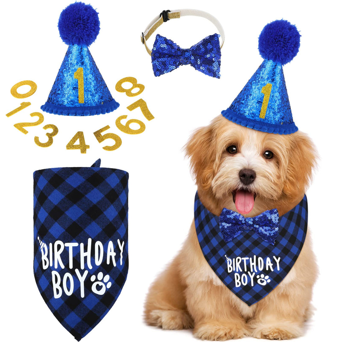Weewooday Dog Birthday Party Supplies Birthday Boy Girl Cake Bandana