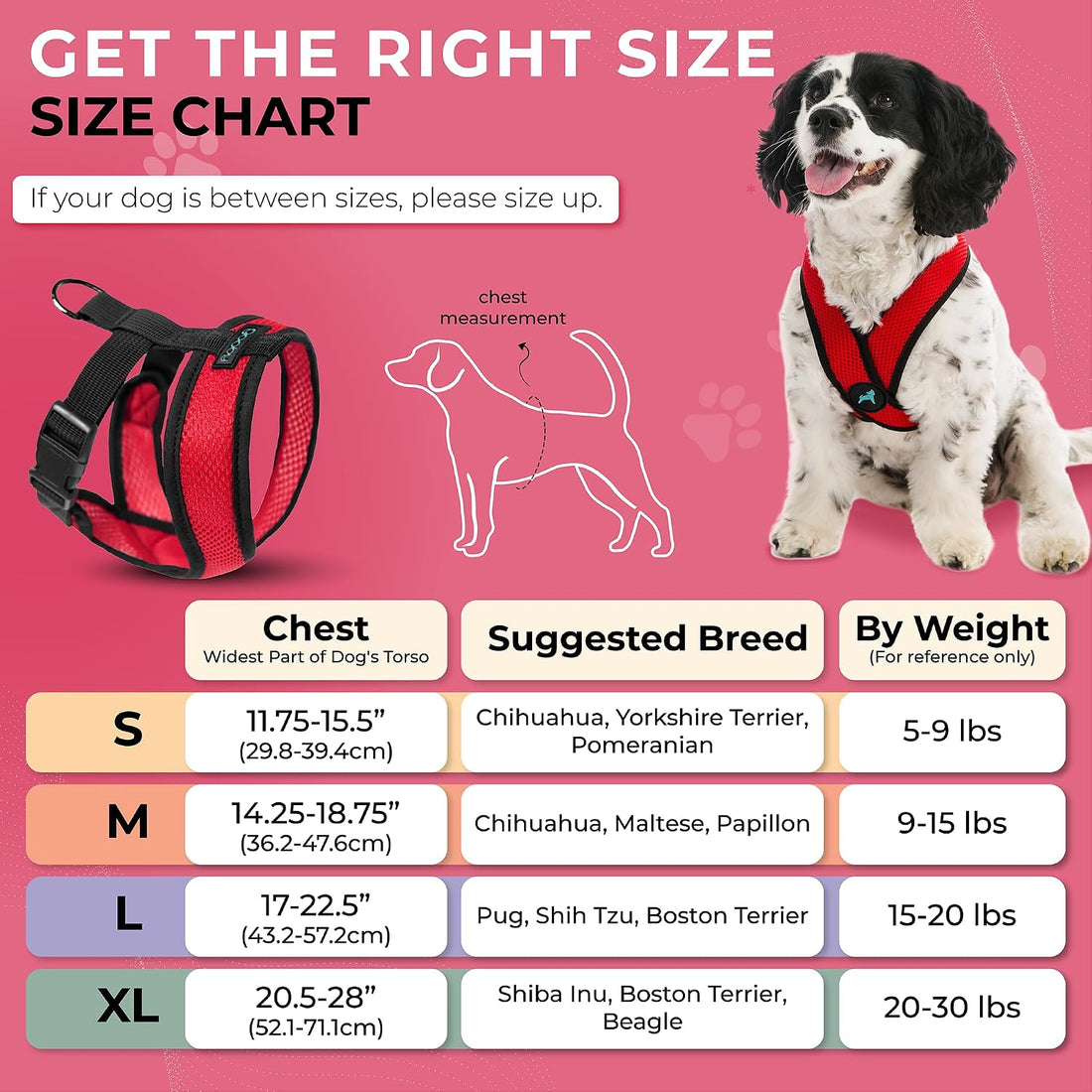 Gooby Comfort X Head-in Dog Harness, Choke-Free, Red, Small