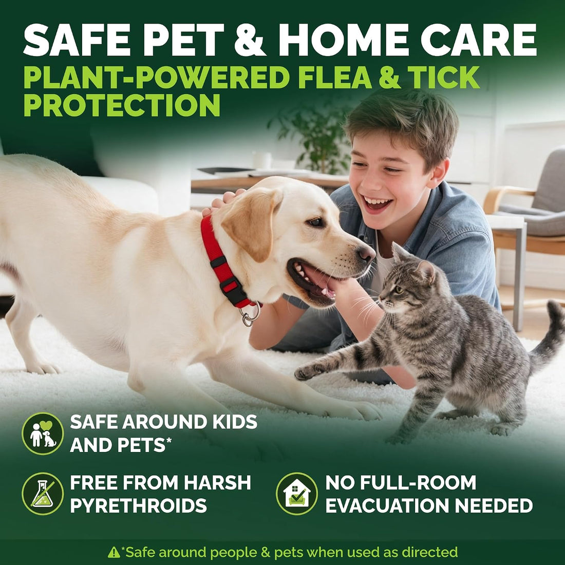 Flea and Tick Killer Spray,16 oz, Pet Friendly, Botanical Formula