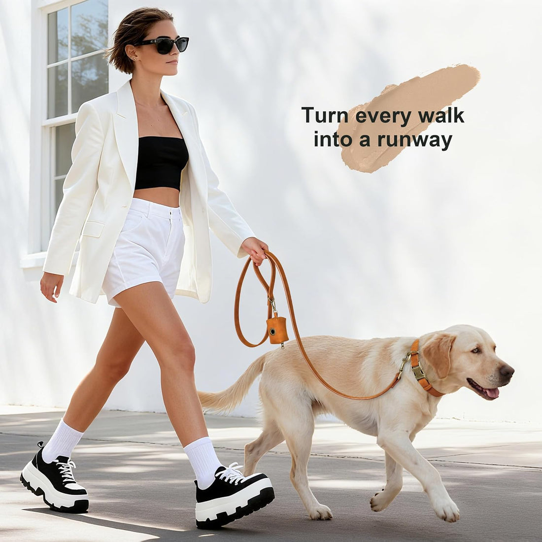 Didog Soft PU Leather Dog Collar for Large Dogs